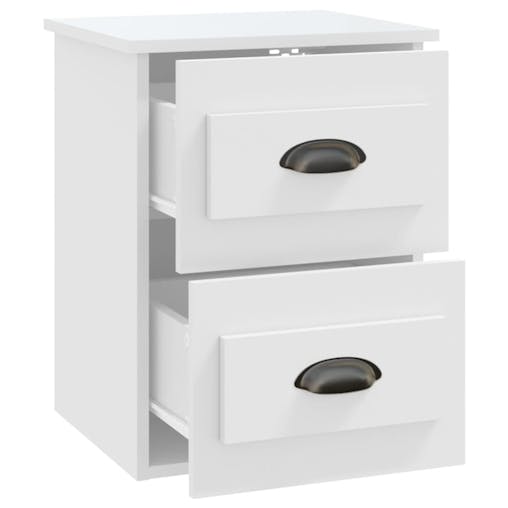 NNEVL Wall-mounted Bedside Cabinet White 41.5x36x53cm