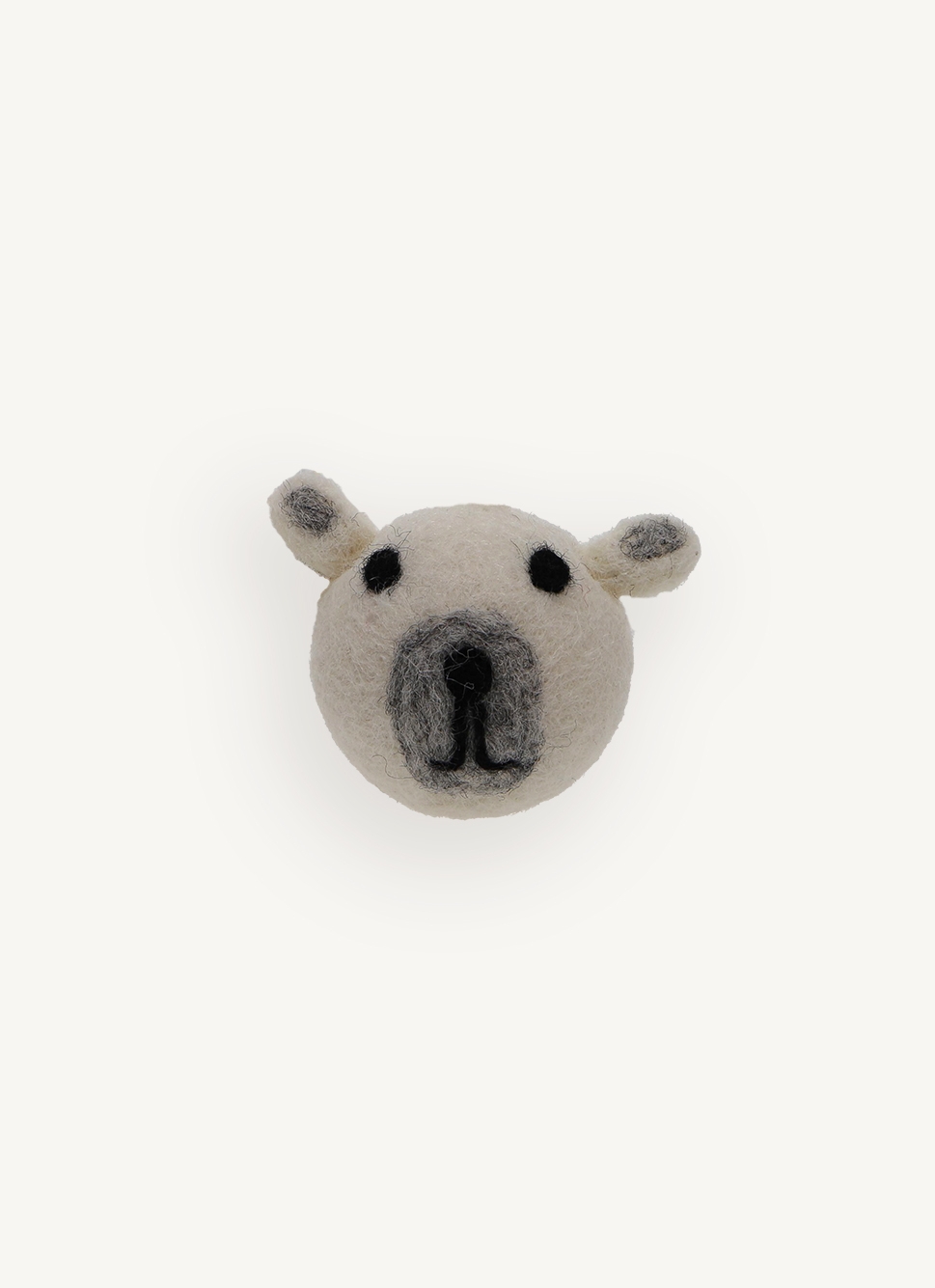 BOULE TÊTE D'OURS EN LAINE NATURELLE BLANC