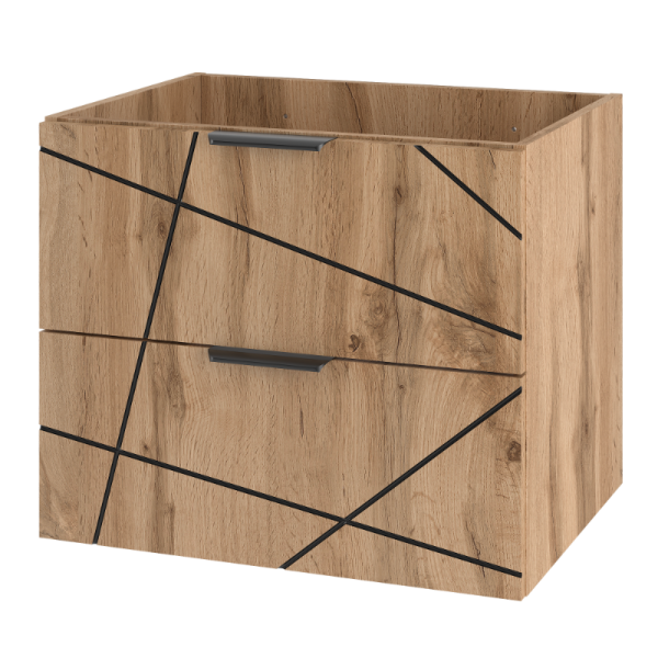 Zestaw Łazienkowy 80cm Szafka z Blatem Regał Umywalka Dąb Wotan Wood