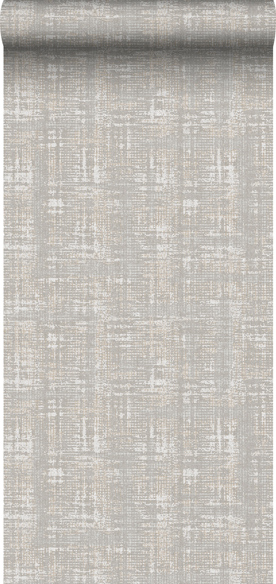 Sanders & Sanders behang linnenstructuur grijs - 53 cm x 10 m - 640259