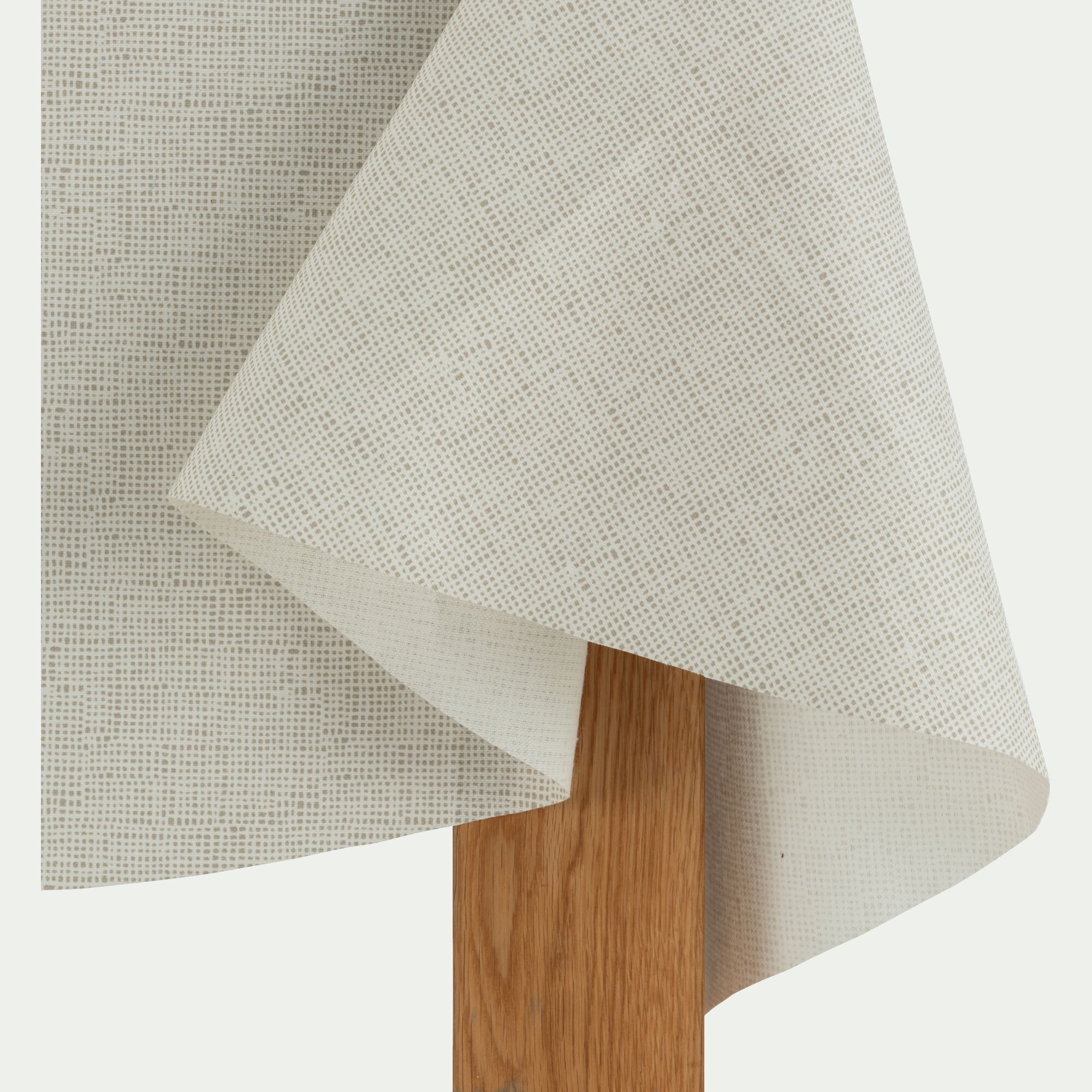 TAMY - Nappe ronde enduite en coton D150cm - beige alpilles