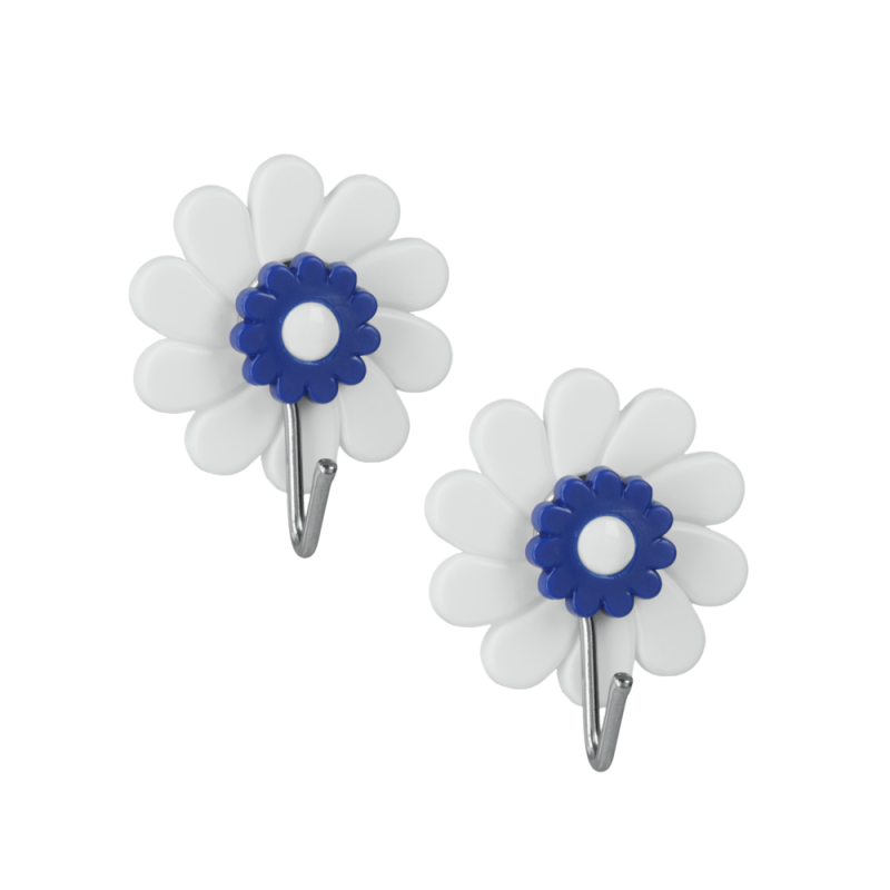 Crochet adhésif Fleur 2 pièces