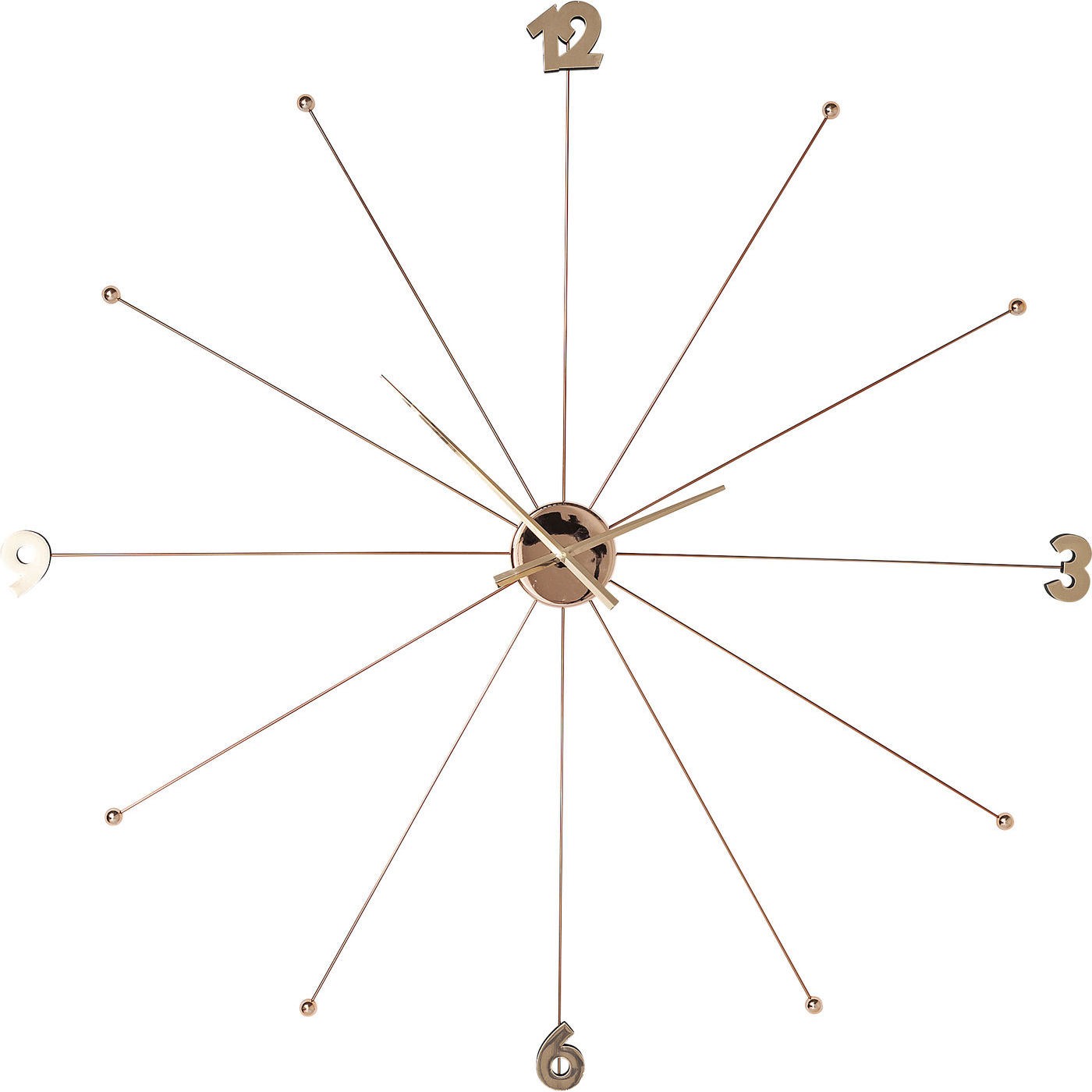 Kare Design Wandklok Like Umbrella roze goud