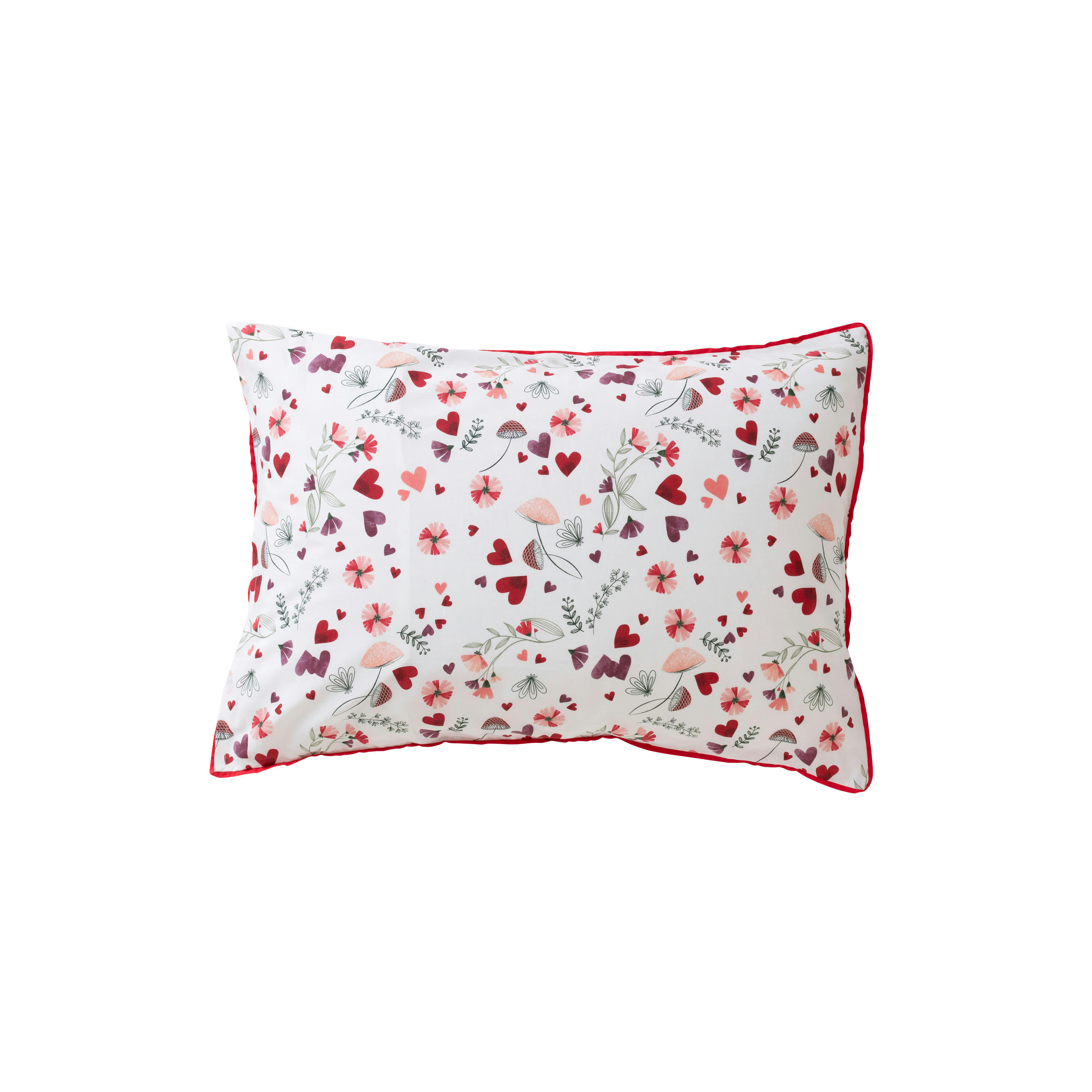 MESREVES - Taie d'oreiller rectangulaire imprimé rose 50 x 70 cm