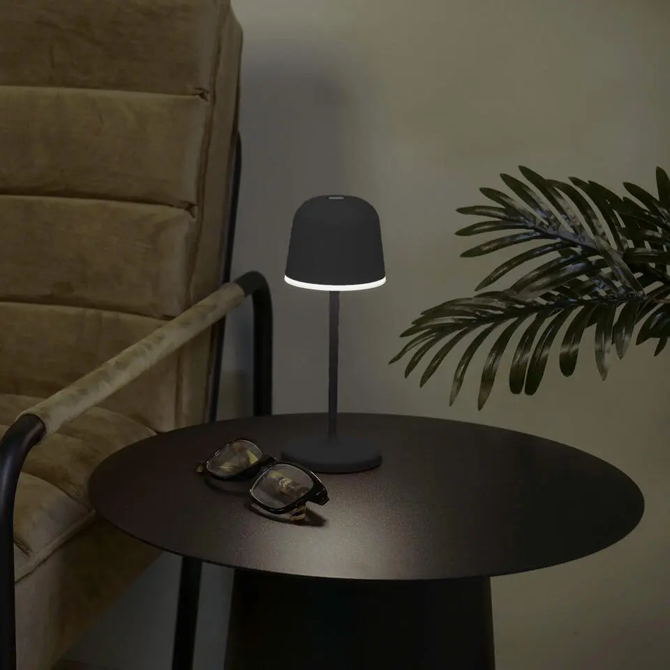 EGLO Mannera-S Tafellamp/Priklamp - USB-C - H 20 cm - Zwart