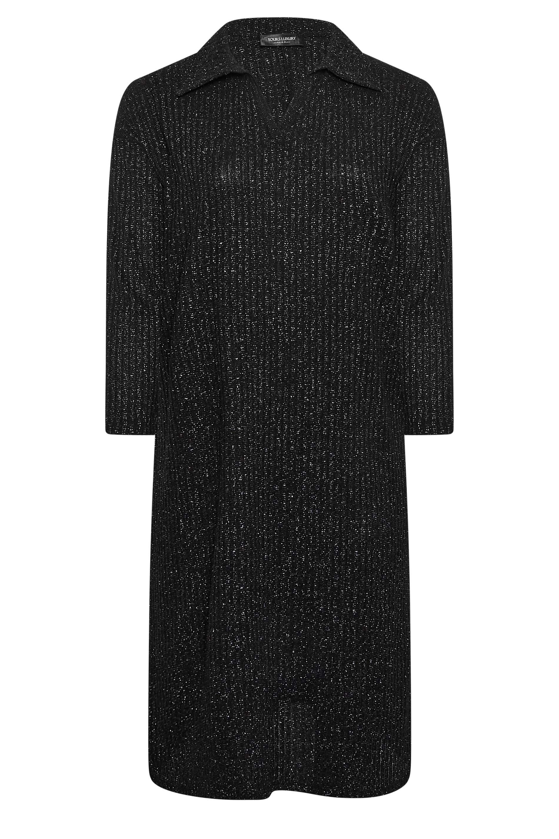 Yours Ribbed Collar Midi Dress