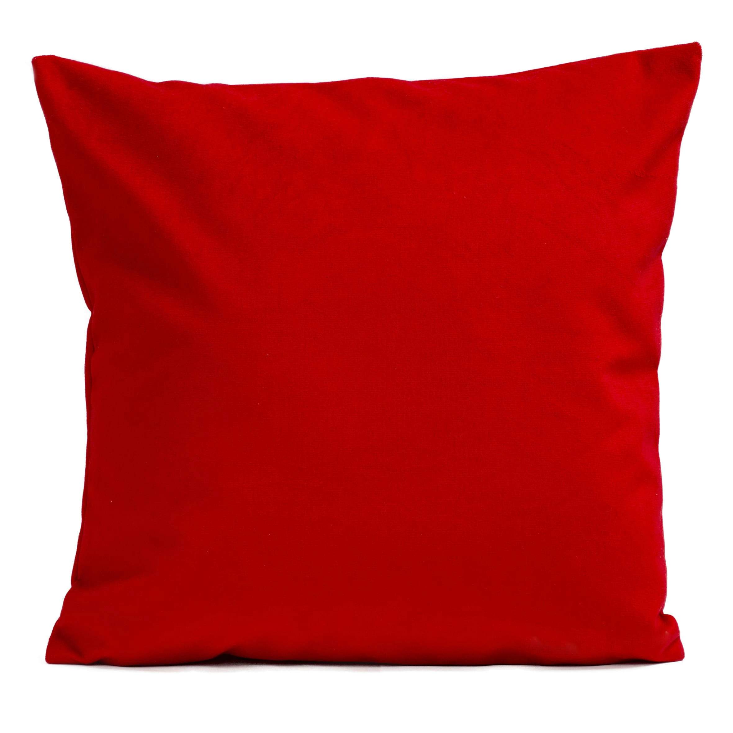 - Coussin uni suédine rouge 40x40cm