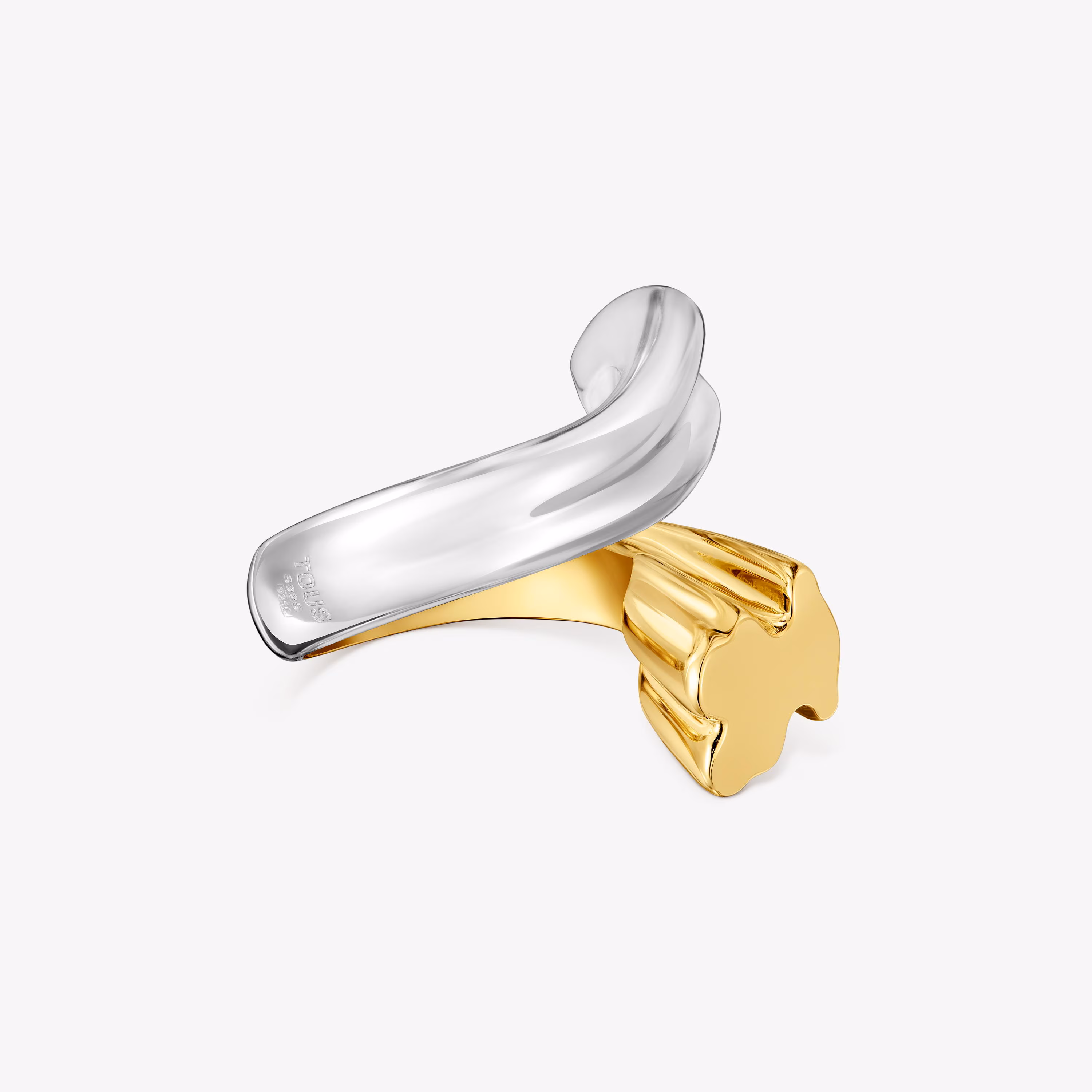 Anillo mediano bicolor con motivos oso y corazón TOUS 1950