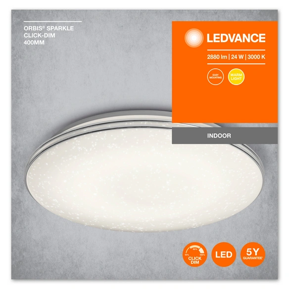 LED-Leuchte »ORBIS® Sparkle«, 3000 K, 24 W, weiß