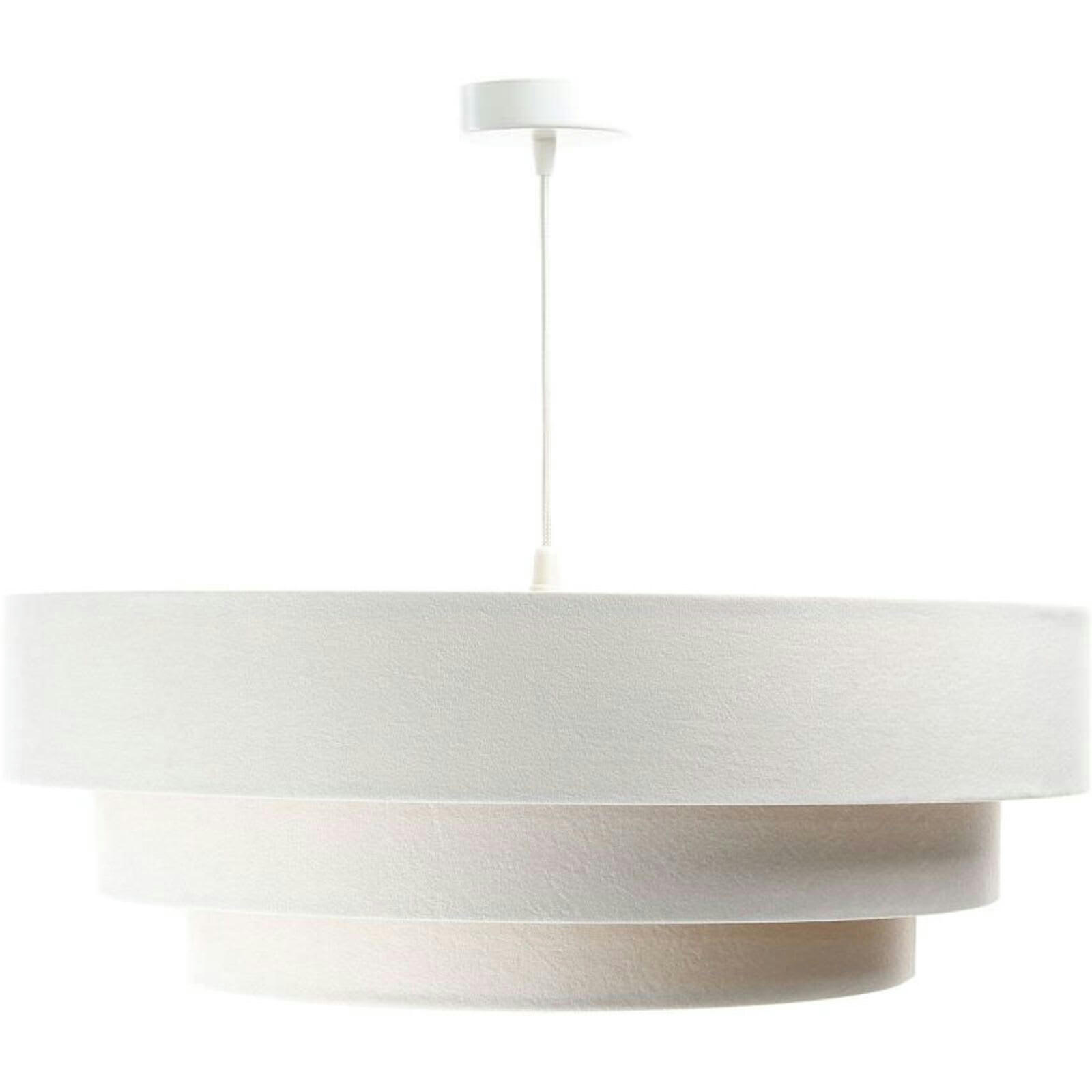 TRINITI - Suspension Tissu Blanc 60x60x25 cm