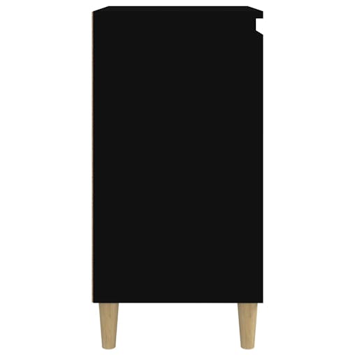 NNEVL Bedside Cabinet Black 40x35x70 cm Engineered Wood