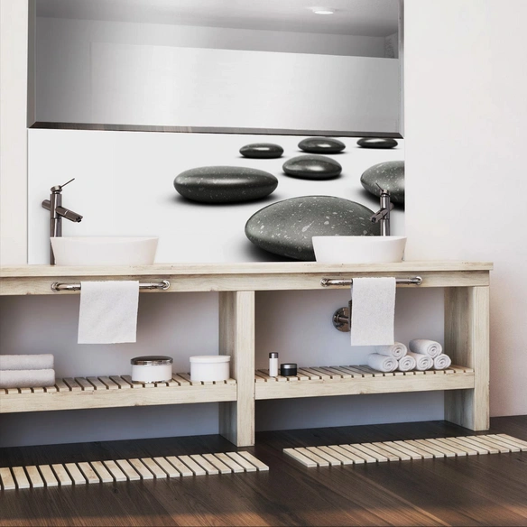 Badrückwand »Hot Stone«, BxH:120 cm x 45 cm, weiß