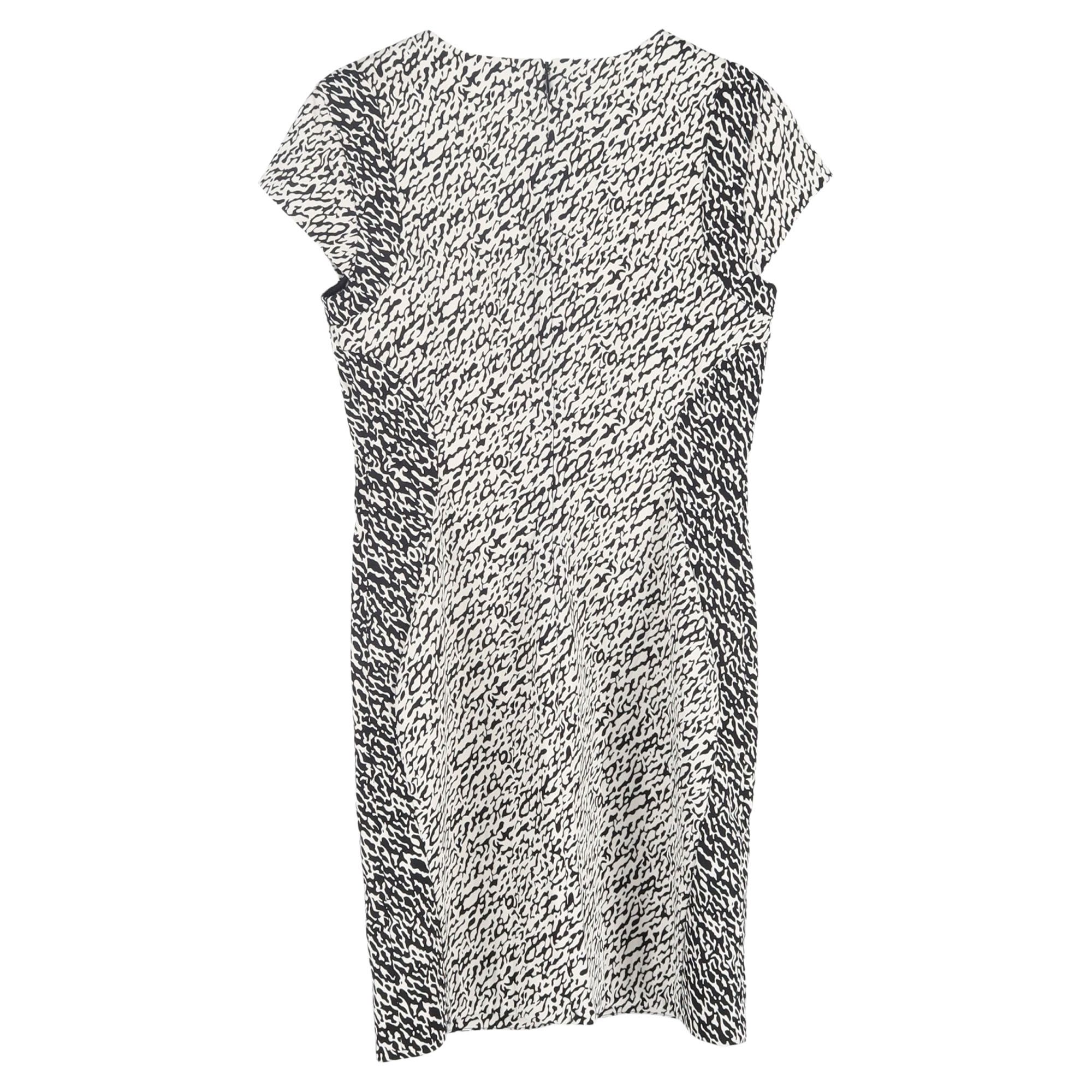 Diane Von Furstenberg Preloved Snake Wave Sheath Mini Dress in White Cotton