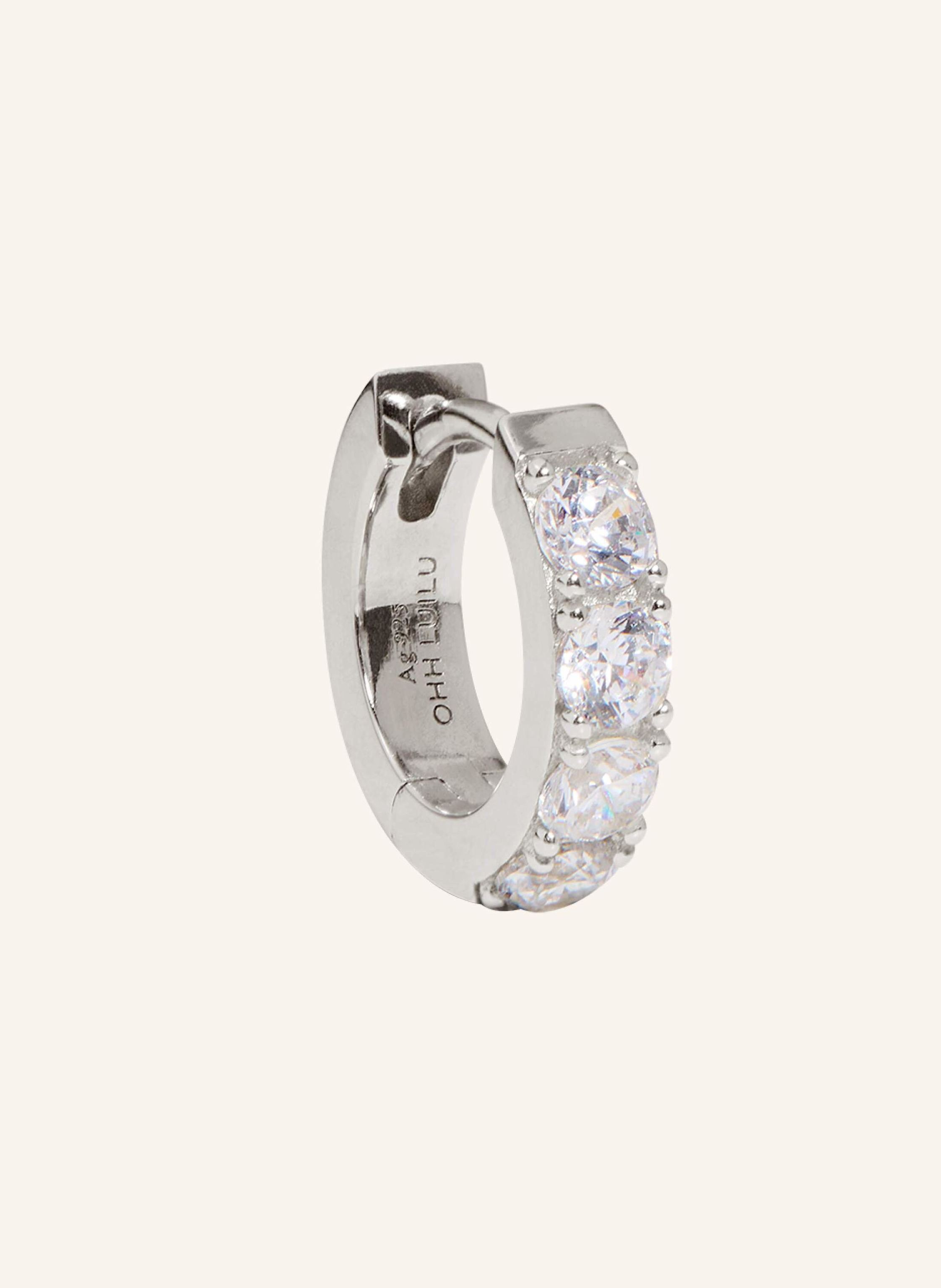 OHH LUILU Single-Ohrring WHITE CUBIC HUGGIE by GLAMBOU