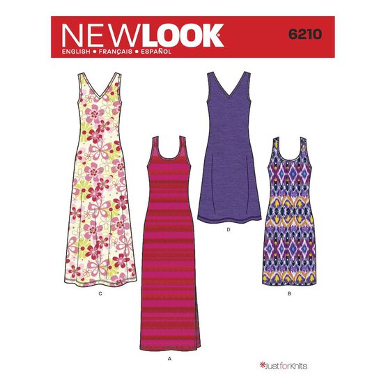 New Look Just 4 Knits Dress Sewing Pattern 6210