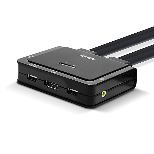 Commutateur KVM DisplayPort 2 Ports LINDY