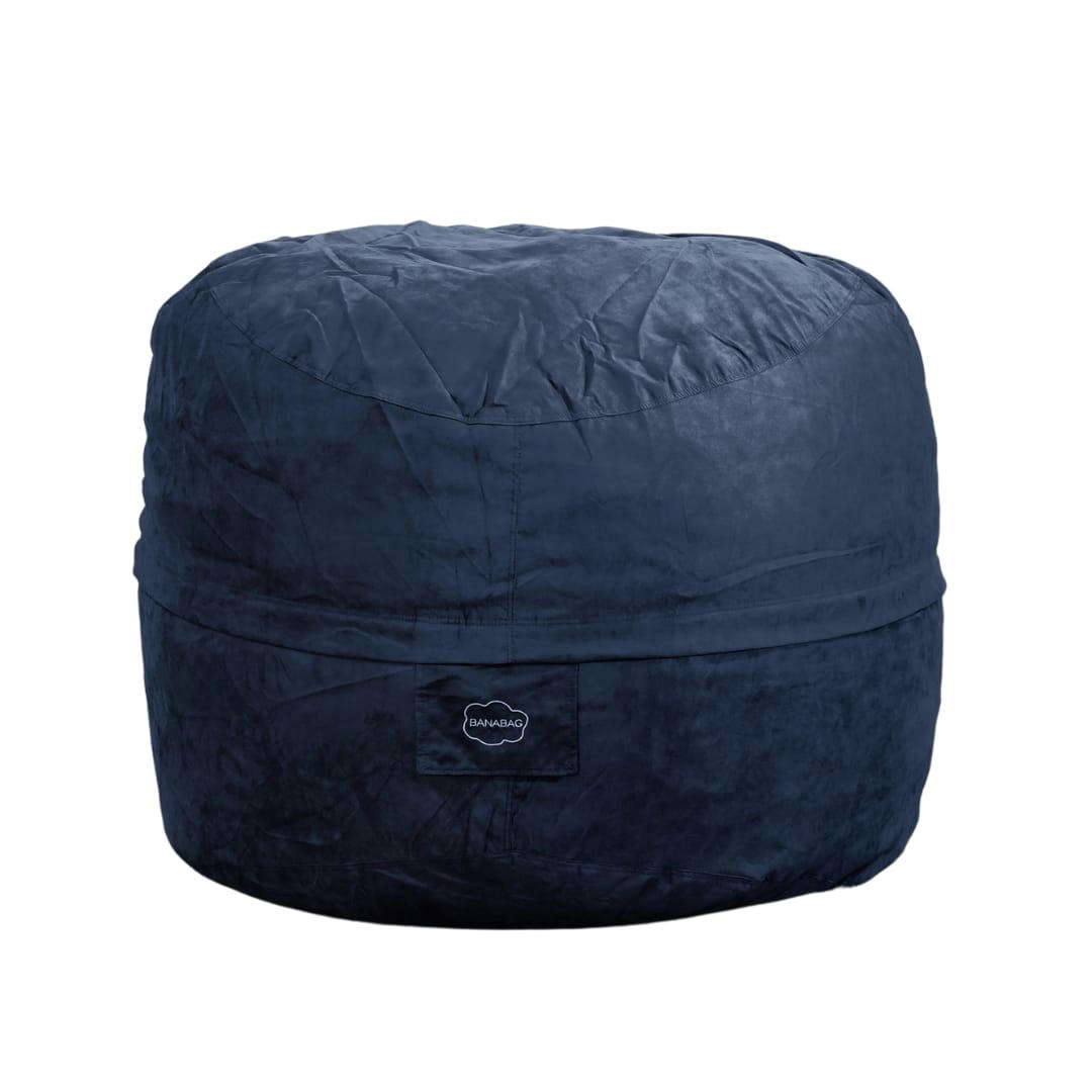 - Pouf Géant Microsuède Bleu nuit 120 cm