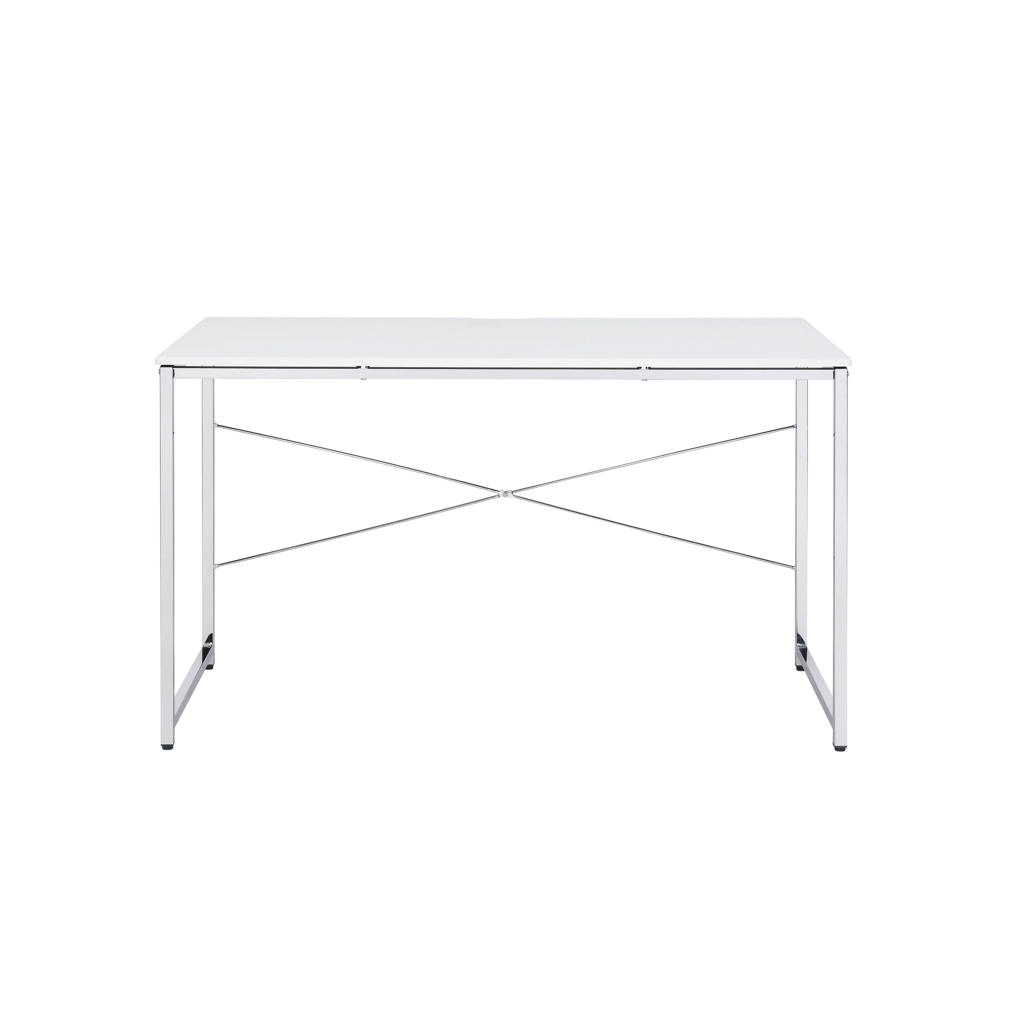 Tennos White & Chrome Finish Writing Desk