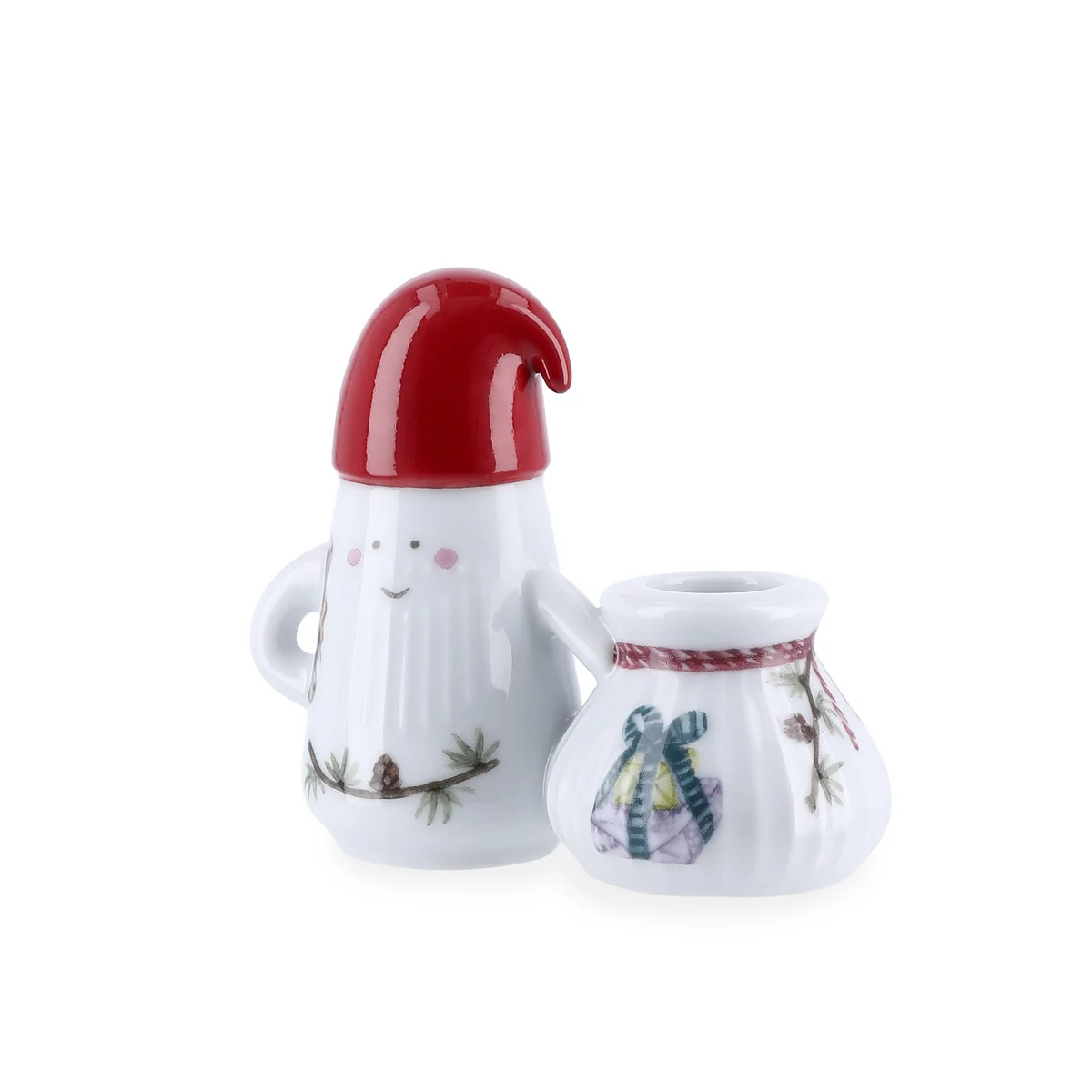 Kähler Design - Hammershøi Father Elf Kerzenständer, H 8,5 cm, weiß / mehrfarben