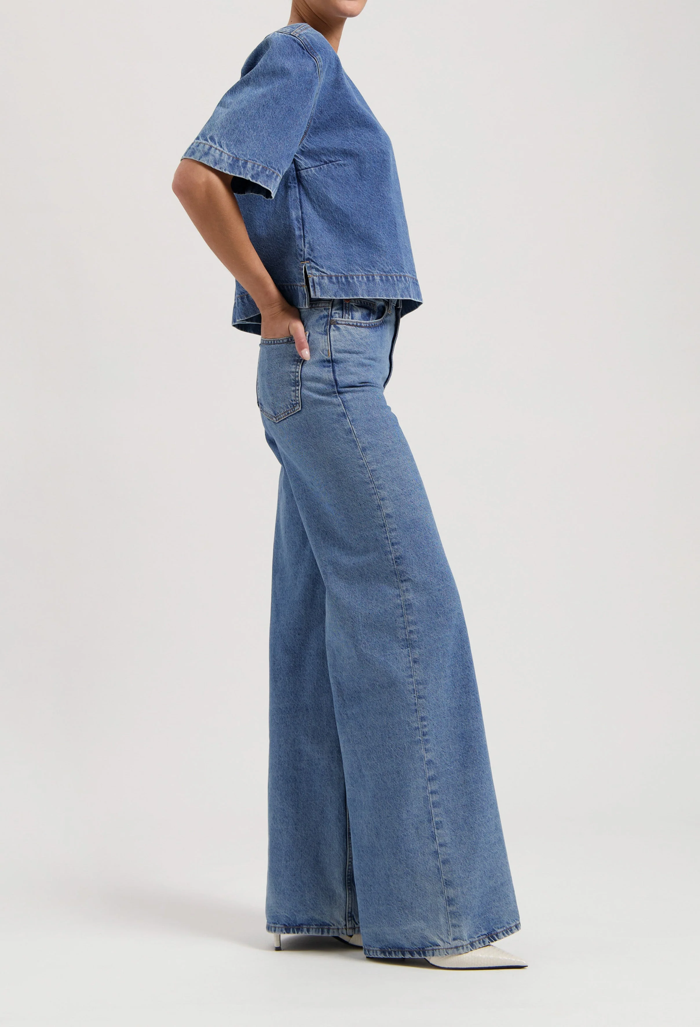 Sara High Loose - Stone Vintage