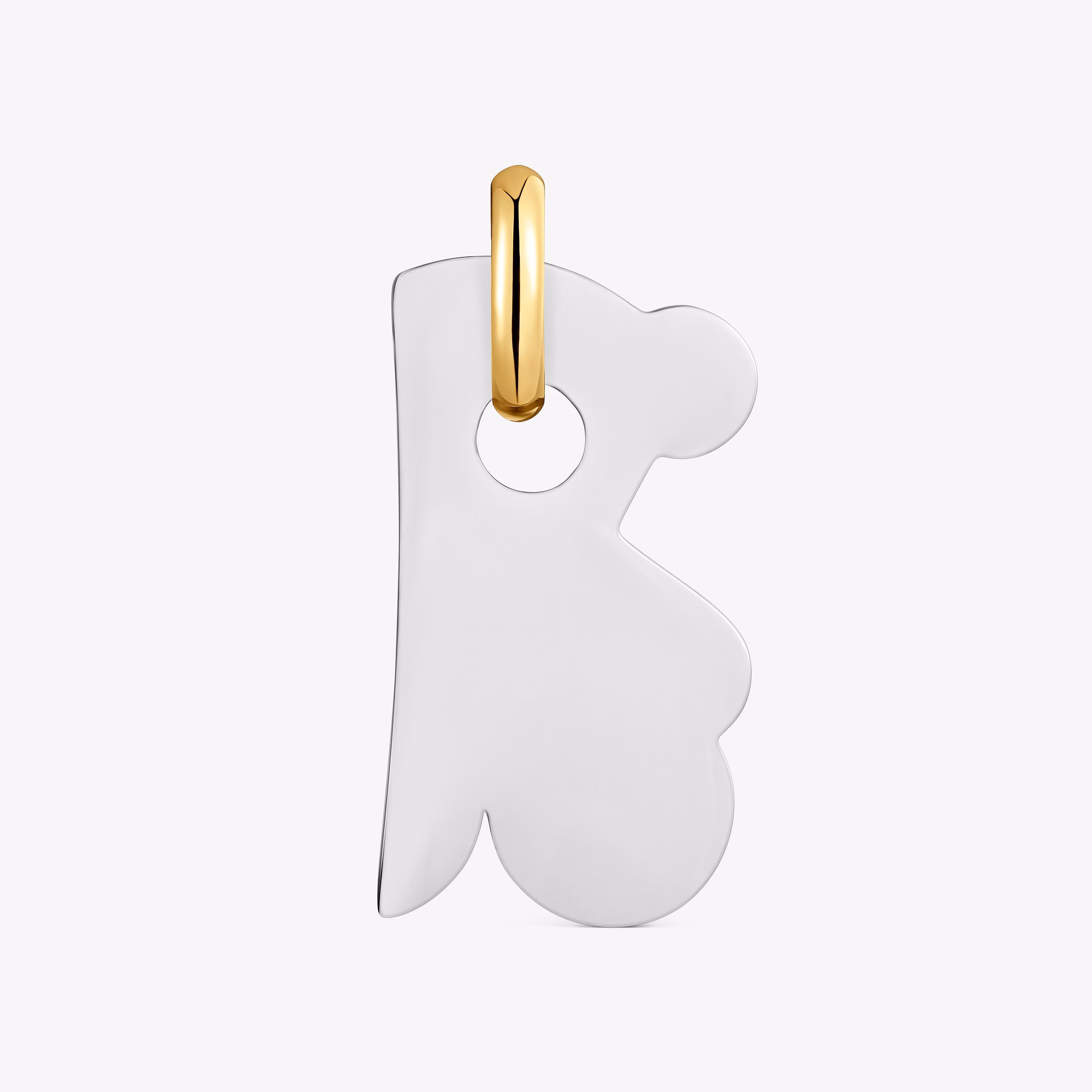 Colgante oso de acero bicolor 16 mm TOUS Half Bear