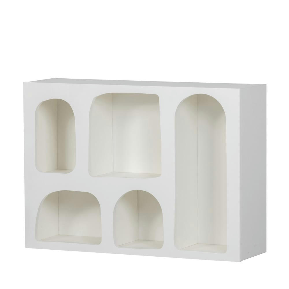 CAZ - Étagère murale en bois 5 niches blanc