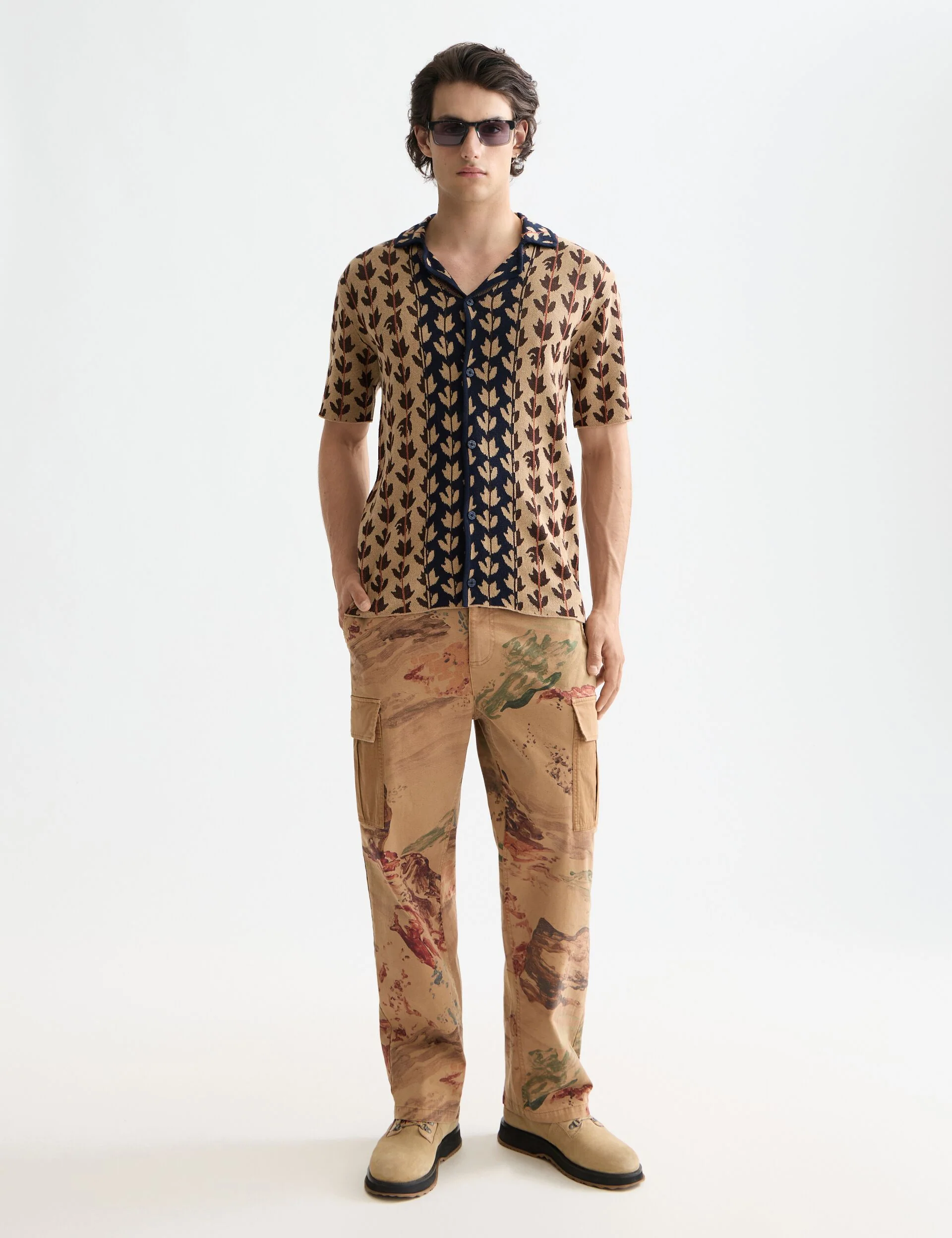 Knitted short sleeve shirt