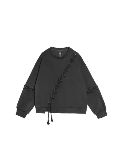 Oversized lace-up top - 25WRT235B