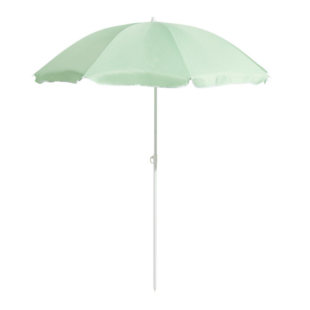 Parasol inclinable Funky vert d'eau Ø160xH.195cm