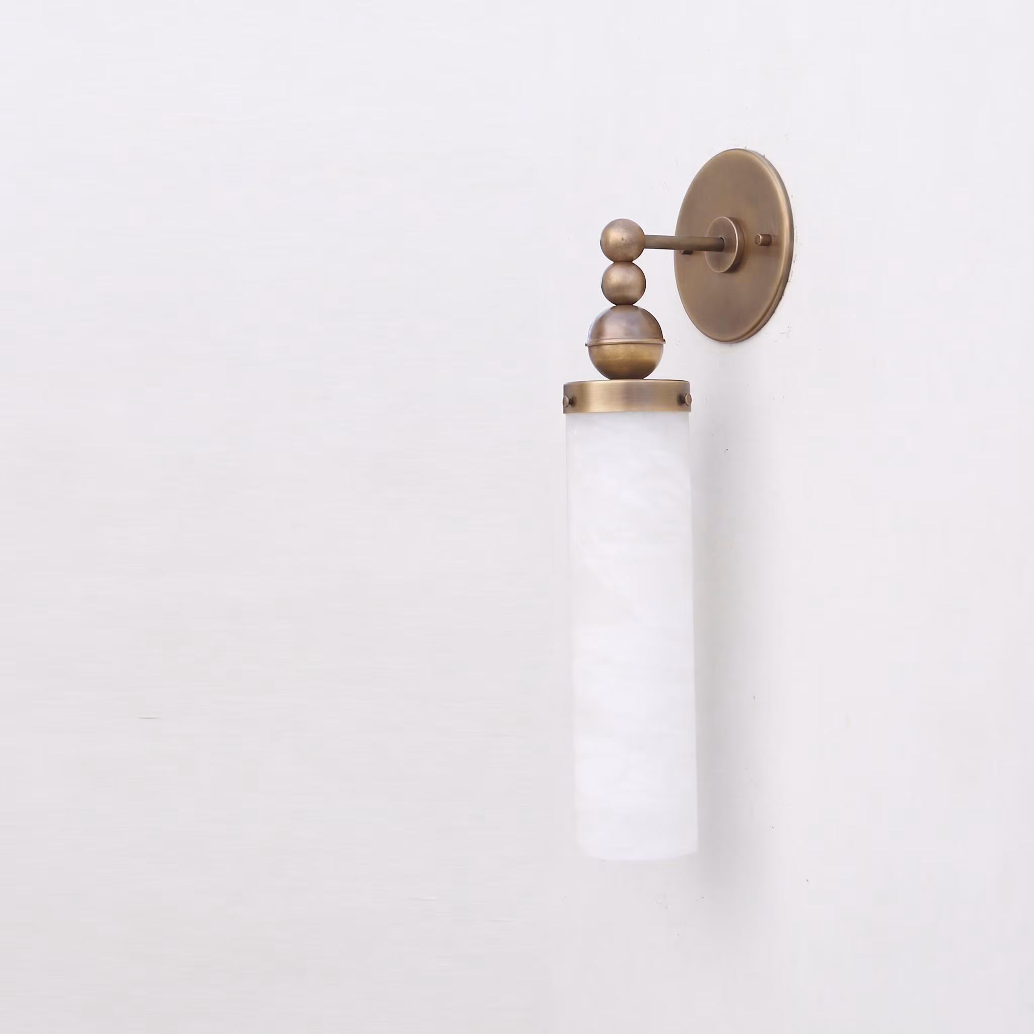 Brass Wall Sconce light - Brass Wall Sconce Light- Brass Wall Sconce with Alabaster Shade, UL Listed, No.0120