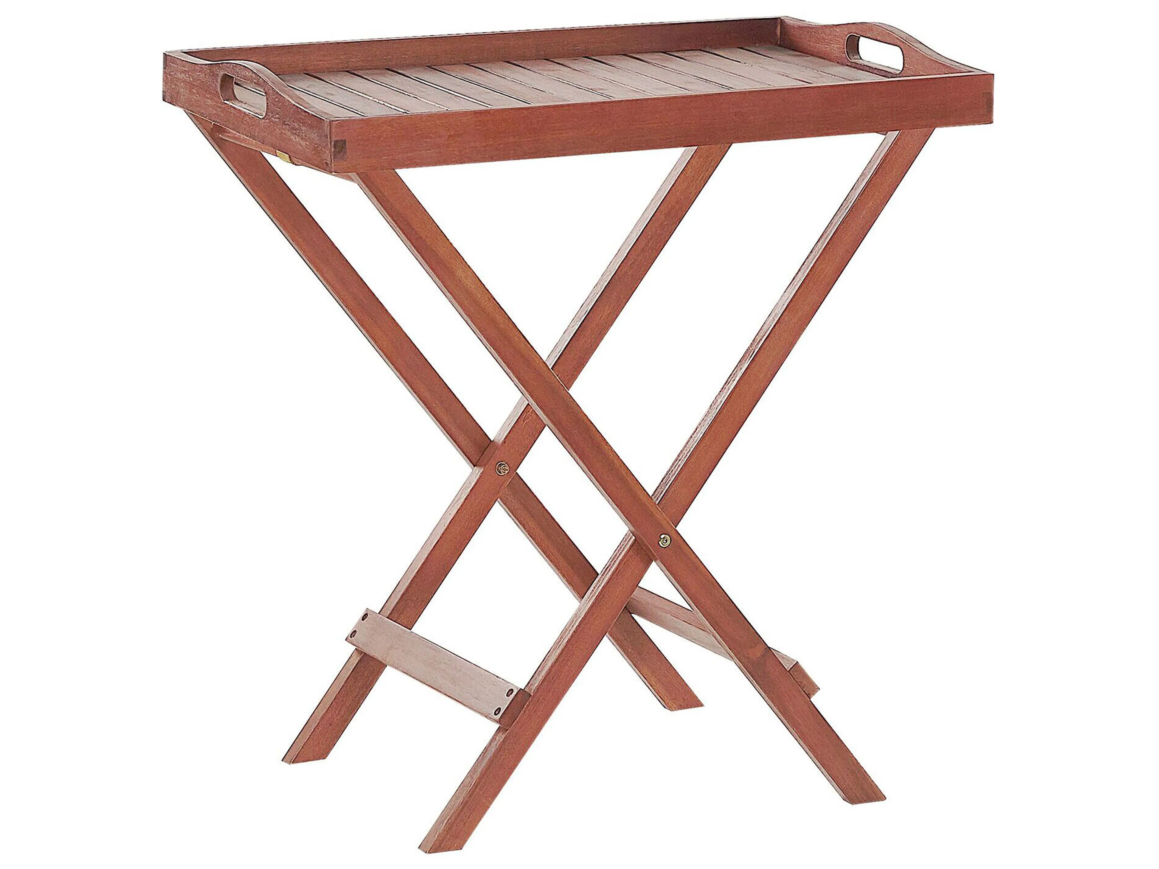 Sun Lounger TOSCANA Reclining Acacia Wood Dark Brown