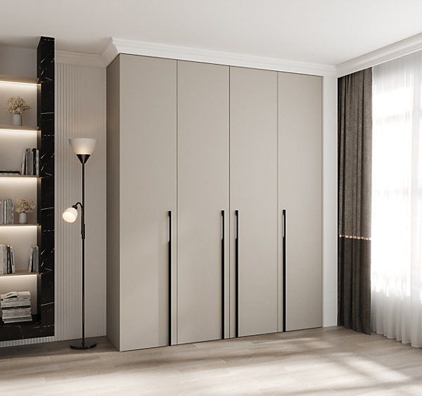 Armoire Como 3 a portes battantes H. 245 x L. 200 x P. 50, 4 portes