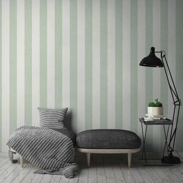 Vliestapete, BxL: 53 x 1005 cm, weiß/grün