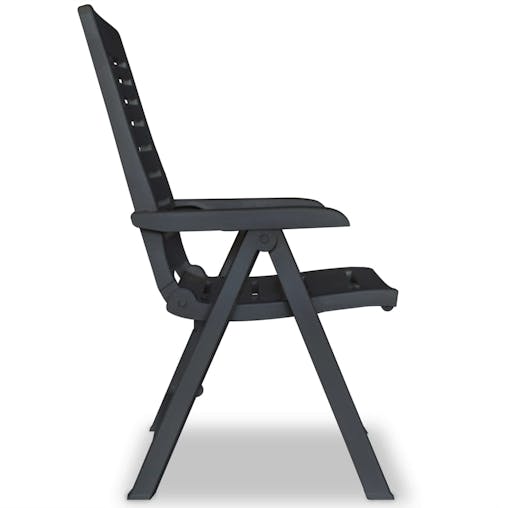 NNEVL Reclining Garden Chairs 4 pcs Plastic Anthracite