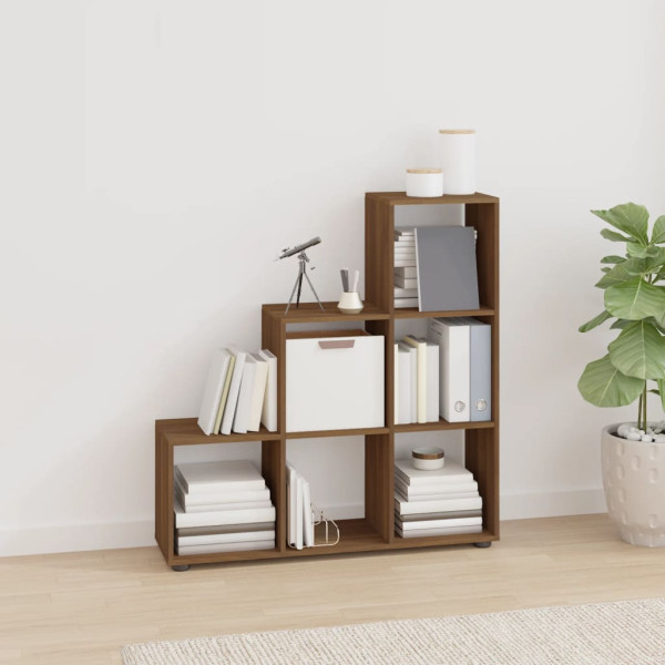 VidaXL Regał schodkowy brązowy dąb 107 cm