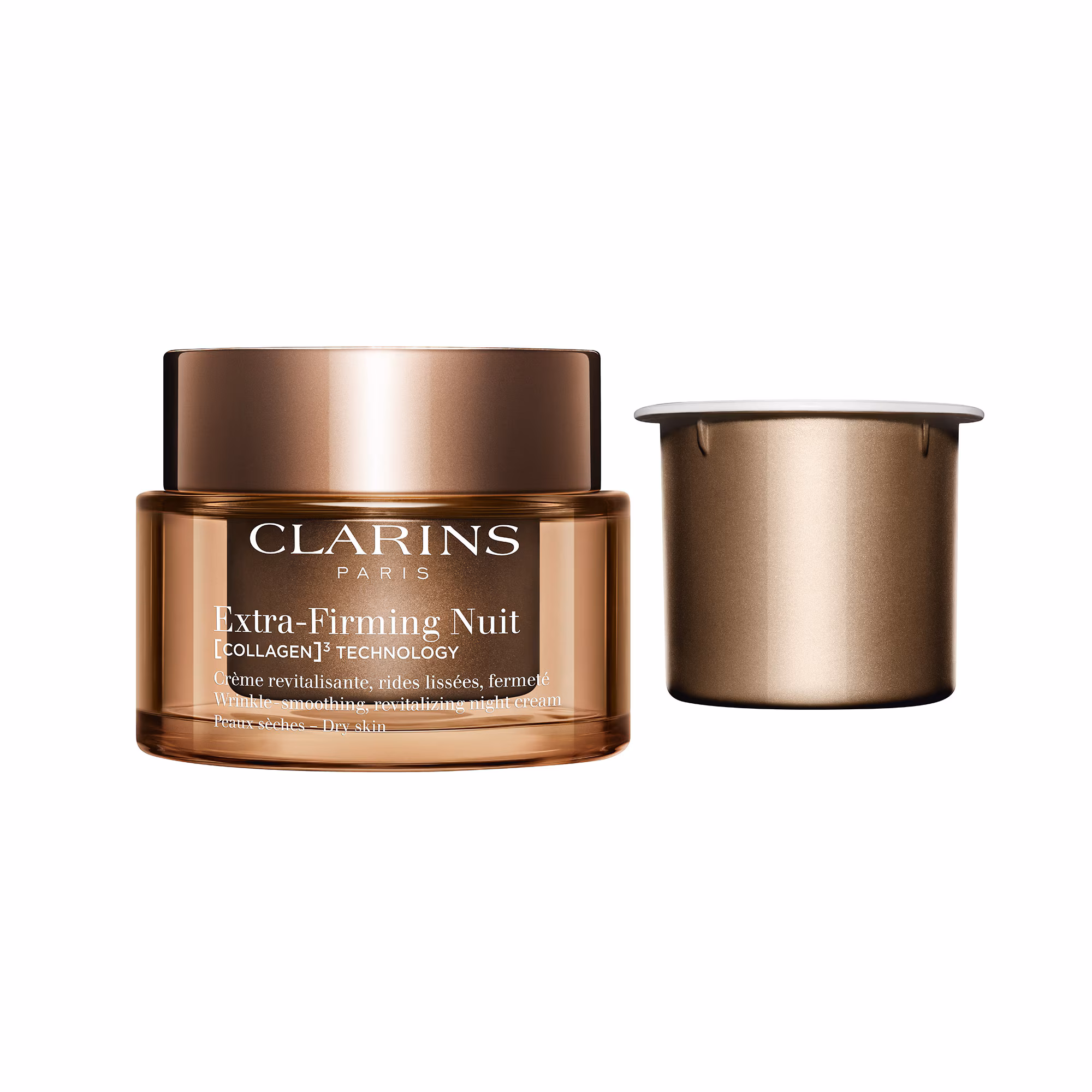 EXTRA-FIRMINGExtra-firming nuit peaux sèches rechargeable - crème anti-âge collagène fermeté - recharge