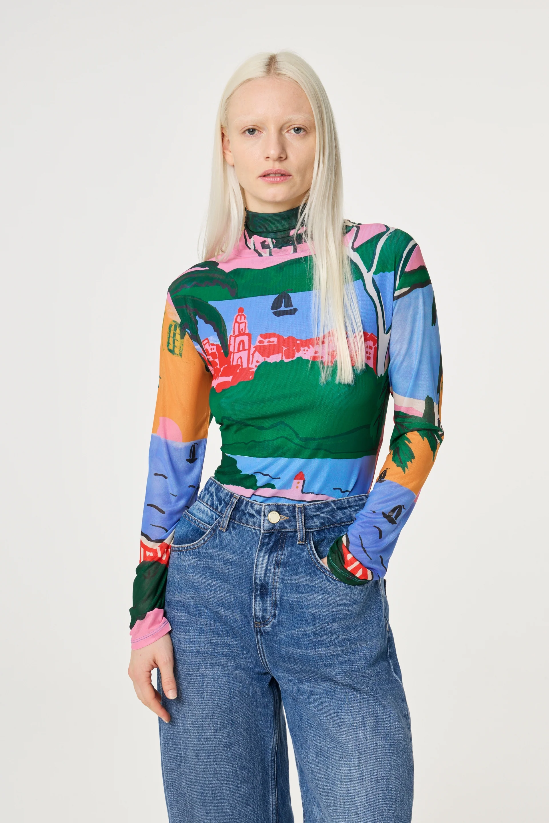 Jane Top | Marina Blue/Evergreen