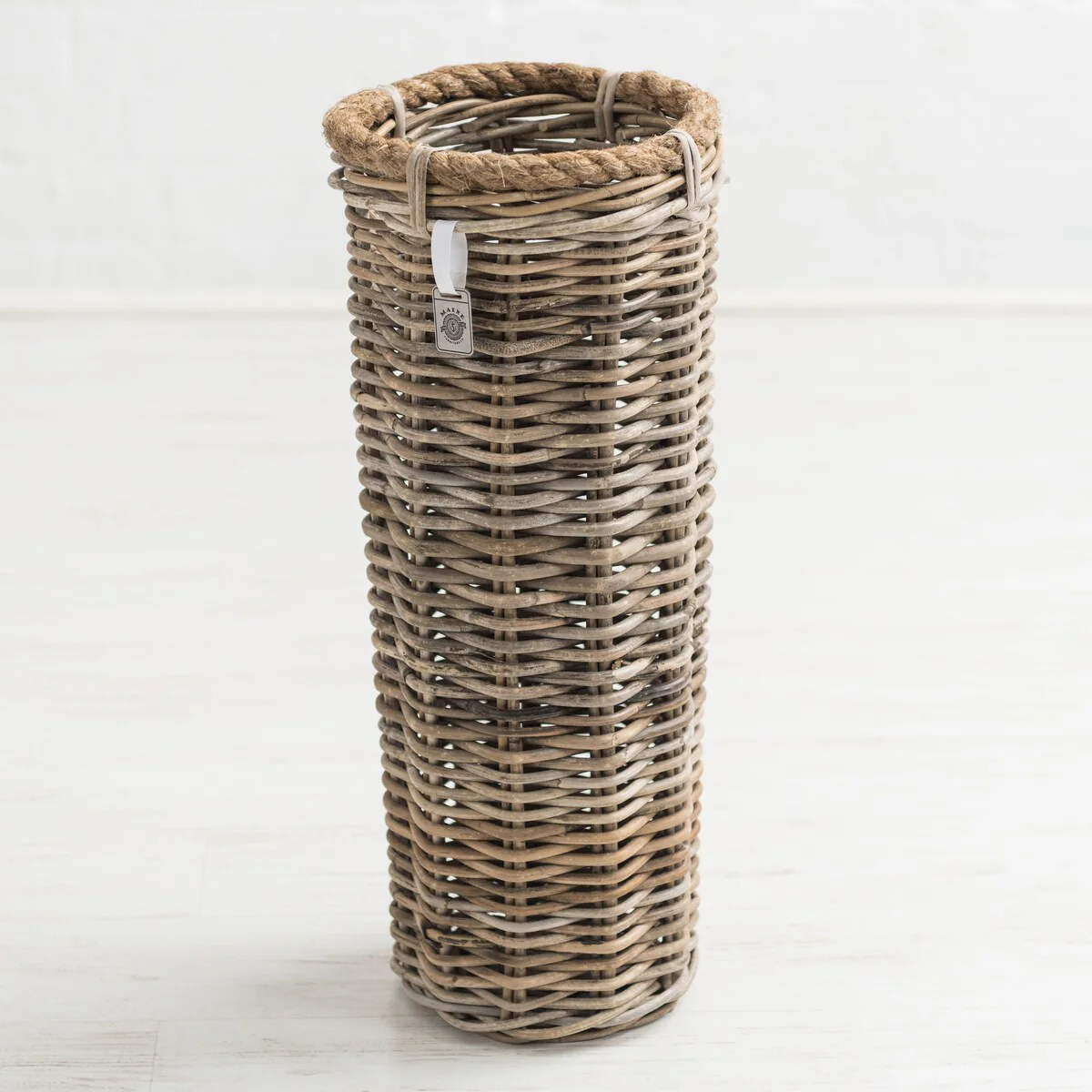 Key Largo Natural Grey Kubu Rattan Umbrella Basket Stand