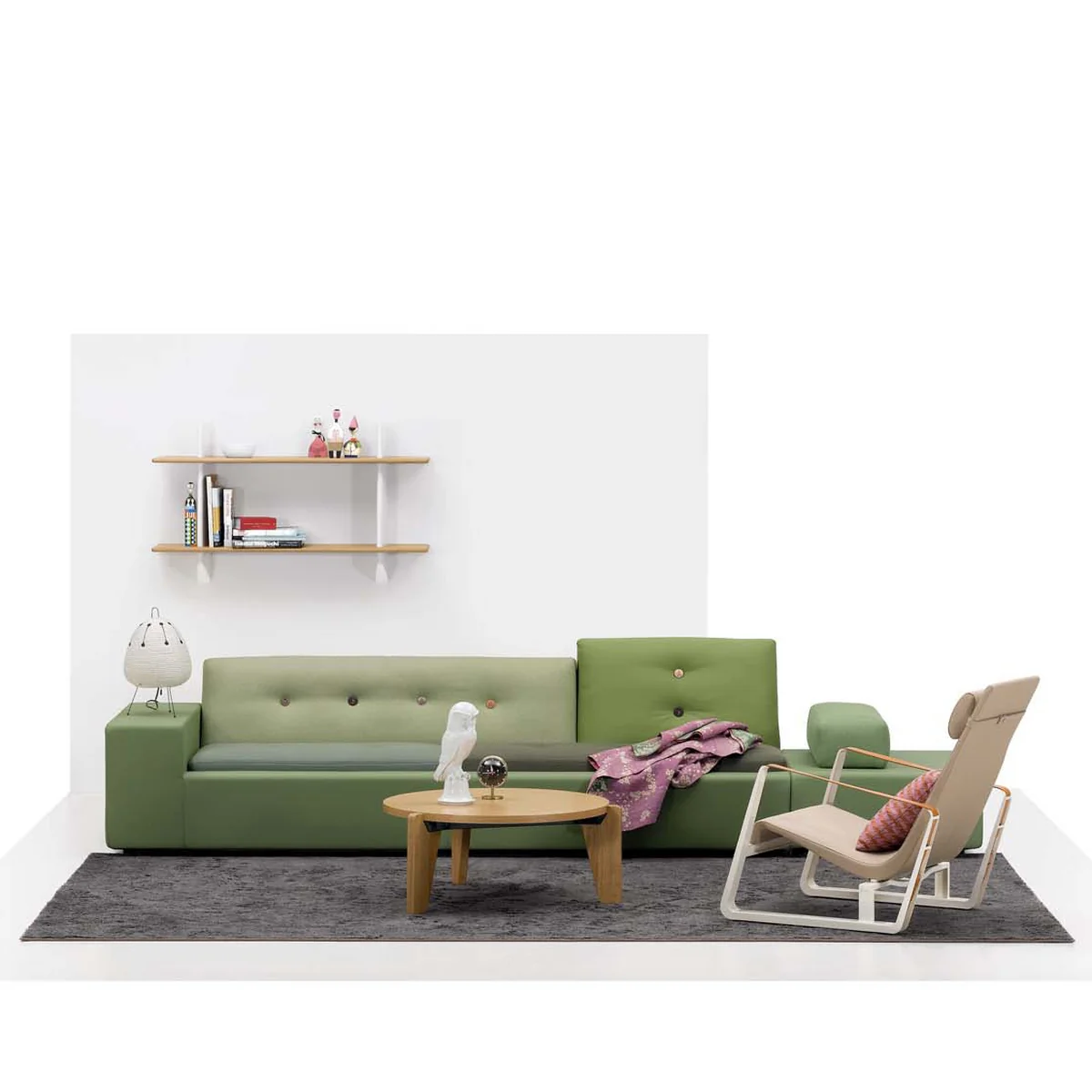 Vitra - Guéridon Bas Couchtisch, Eiche natur massiv geölt