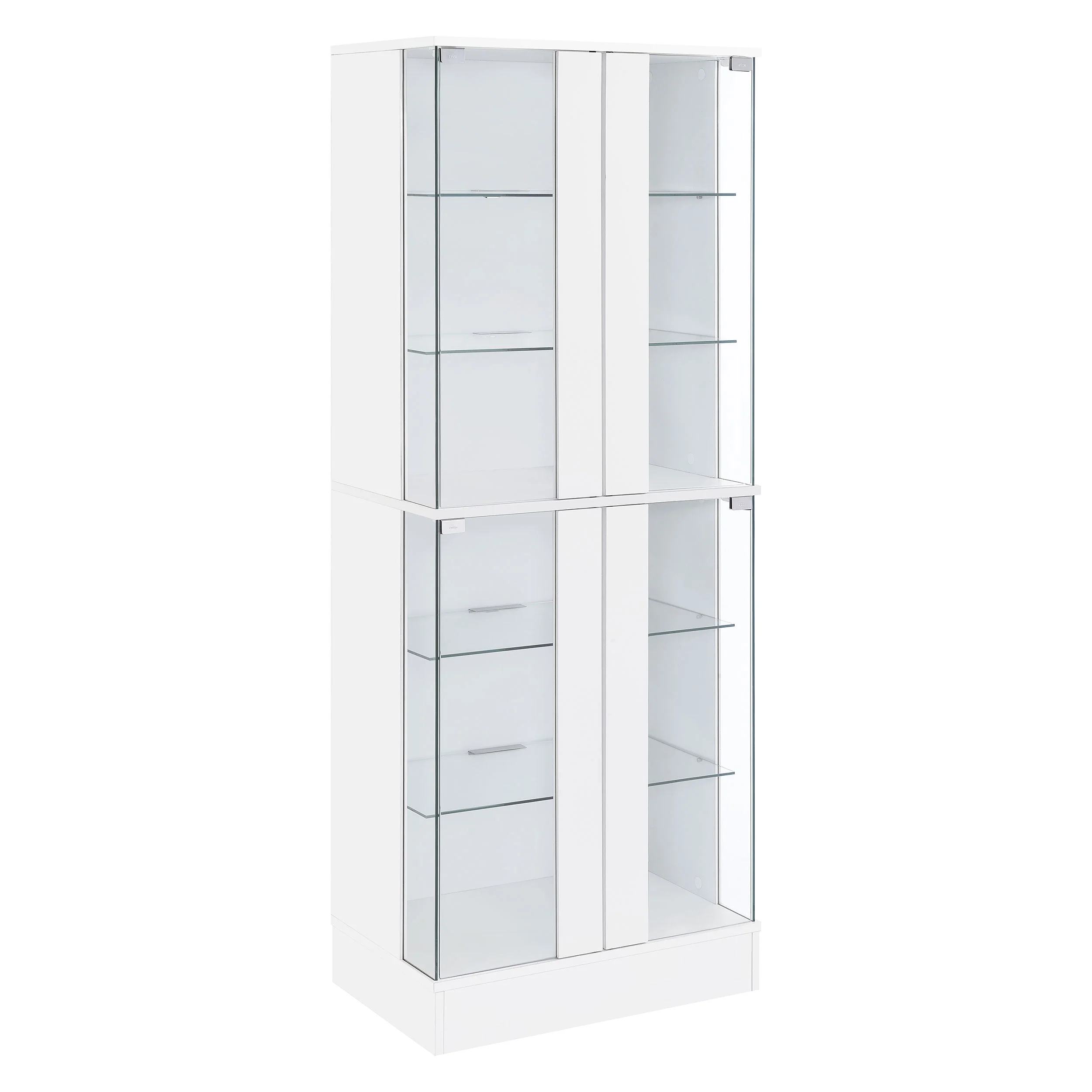 Cabra Contemporary 4-door LED Curio Display Cabinet