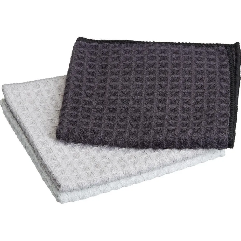 Kwantum Schoonmaken | Schoonmaakdoek /Grijs – 3 Stuks Zwart