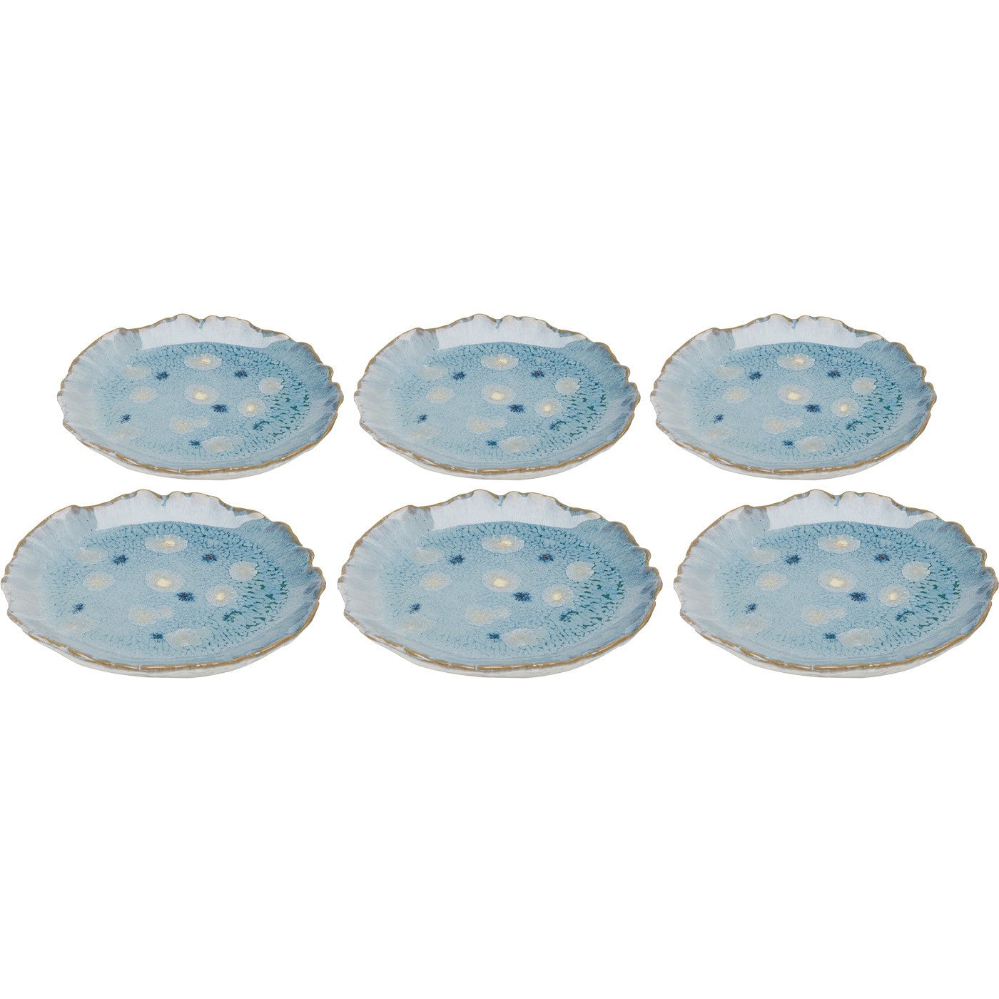 Kare Design Mina Borden - blauw - Ø14cm - 6st