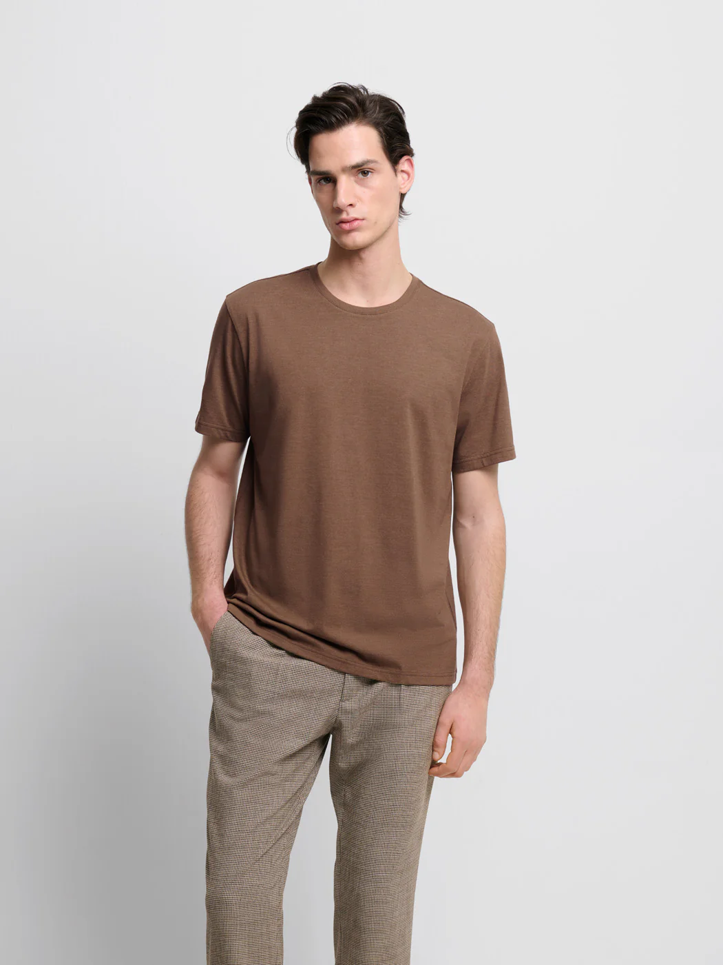 T-shirt col rond en coton Supima®