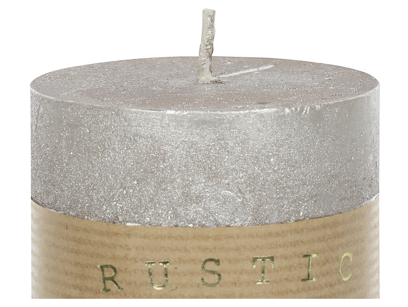 Świeca Rustic Metallic 9 cm złota