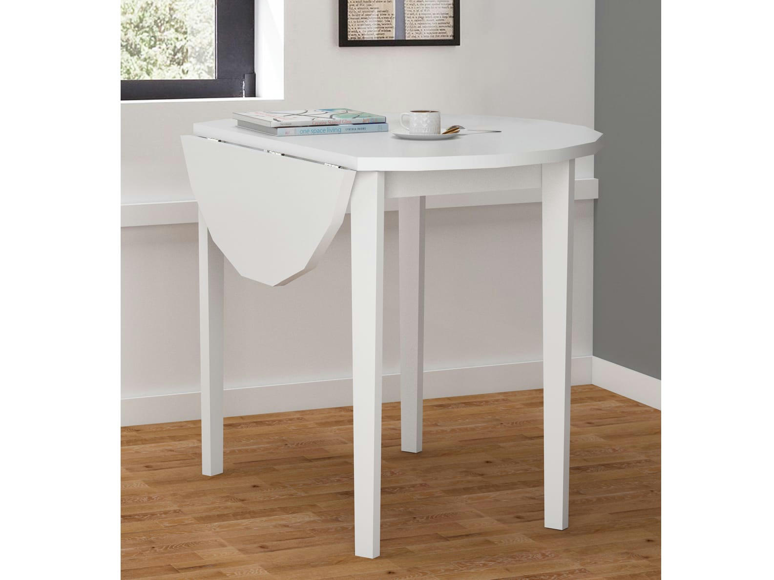TREND - Table de salle à manger 92x54 cm 4 personnes en blanc