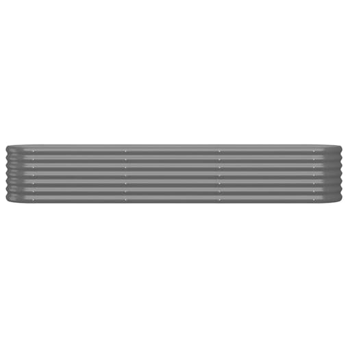 NNEVL Garden Planter Powder-coated Steel 224x40x36 cm Grey