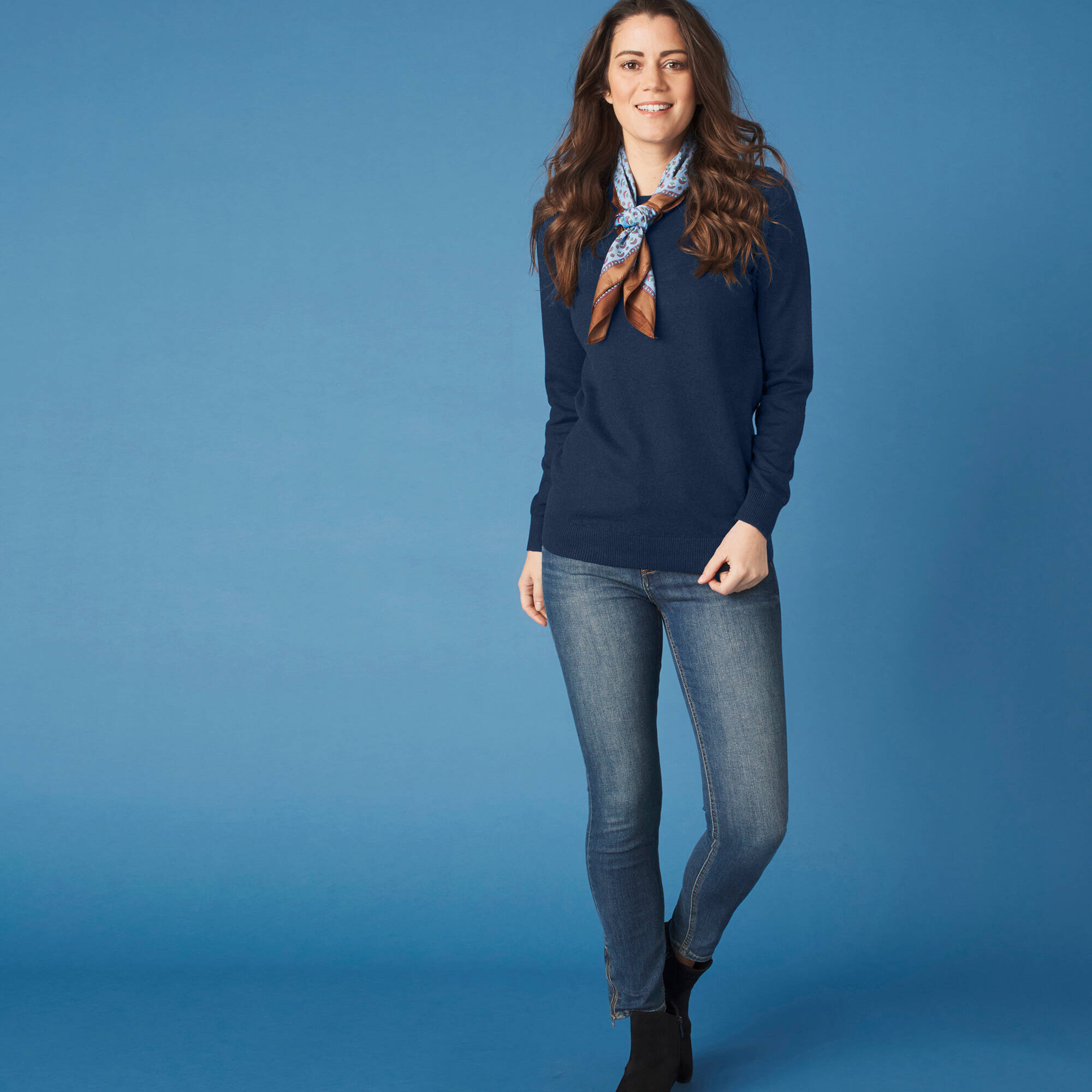 Pull col rond, laine d'agneau
