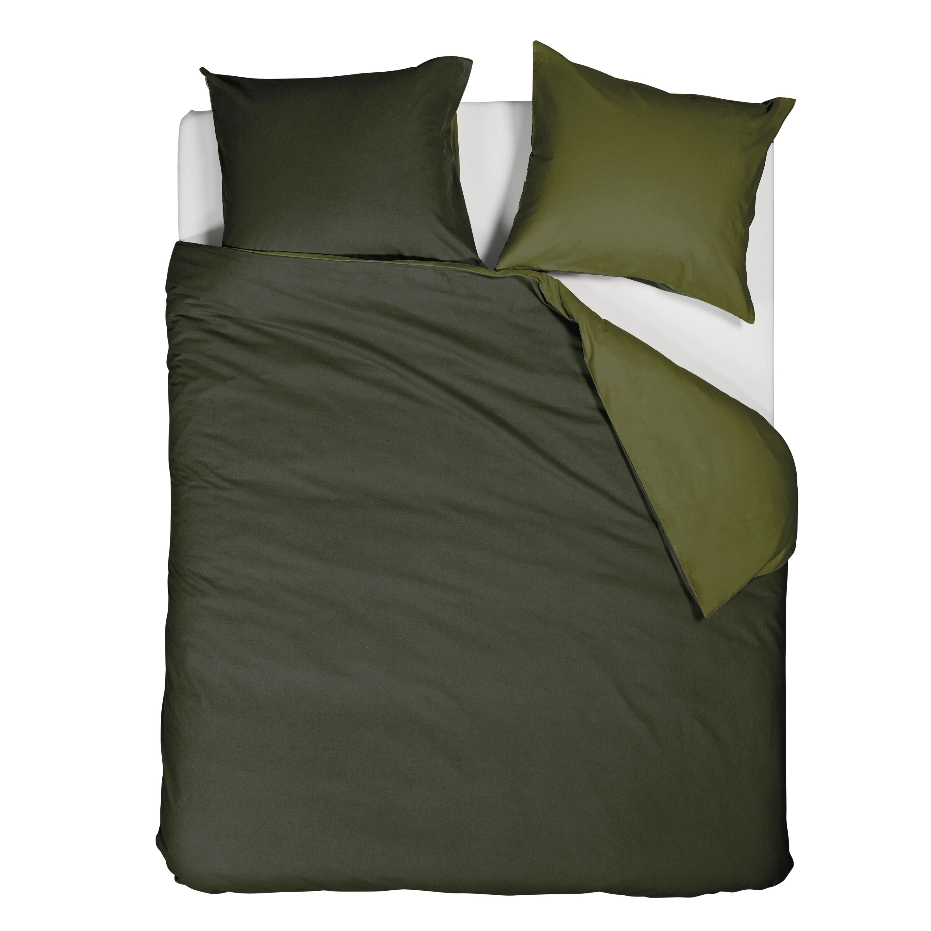 Beddinghouse Warm Dekbedovertrek 200 x 200/220 cm - Groen