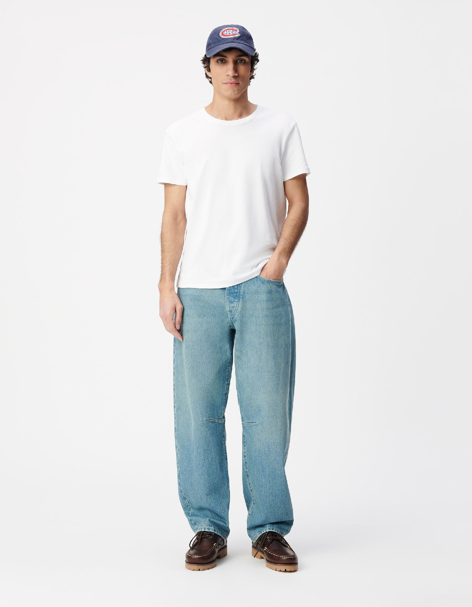 Jean barrel bleu Homme