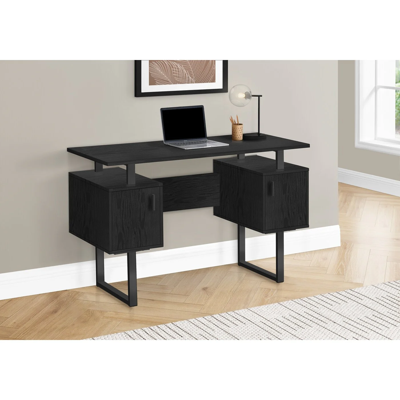 Computer Desk, Home Office, Laptop, Storage, Work, Contemporary, Modern